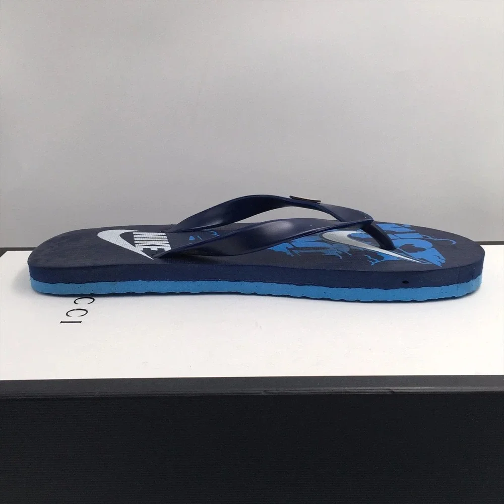 Nike Men's Flip Flop Thong Slippers Sandals Blue White Slip On Size‎ 6 US
